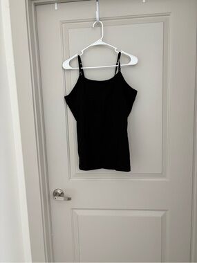 Black Women's Cami Tank Top pact organic cotton NWOT size L